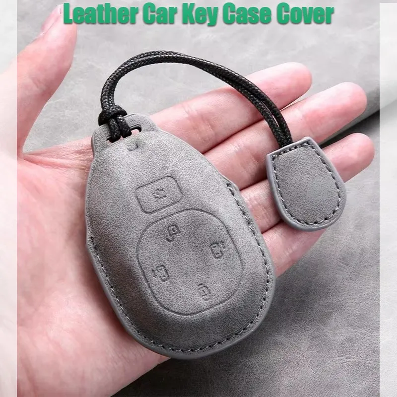 

Leather Car Key Cover Car Key Case for Changan CS75 Eado CS35 Raeton CS15 V3 V5 V7 Car Key Case Protective Cover Shell KeychainL