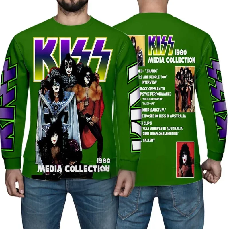 قبلة الفرقة تي شيرت ثلاثية الأبعاد طباعة الرجال عادية الهيب هوب كم طويل تي شيرت Harajuku البلوفرات الجولة الرقبة تيز في الهواء الطلق بلايز رجل الملابس