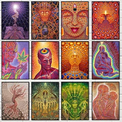 Abstract Alex Grey Trippy Psychedelic Posters and Prints Canvas Painting Wall Art Picture for Living Room Home Decor Cuadros
