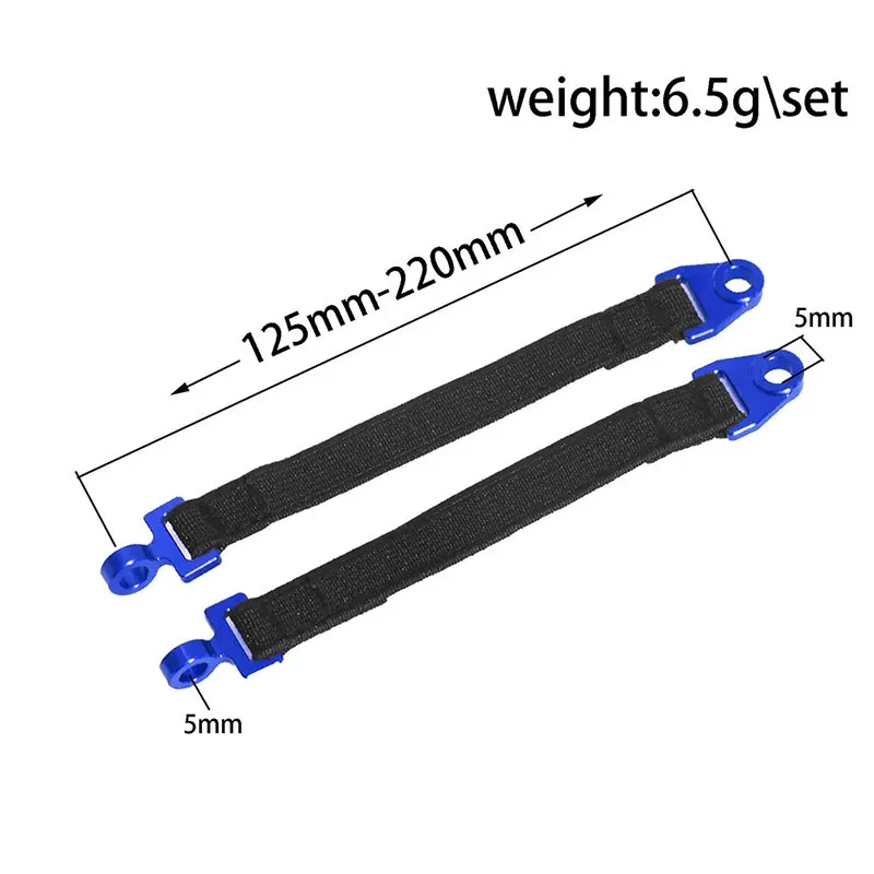 

RC 2pcs Rear Suspension Shock Absorber Limit Band Straps Protective Rope for Traxxas UDR Unlimited Desert Racer 1/7 RC Car Parts