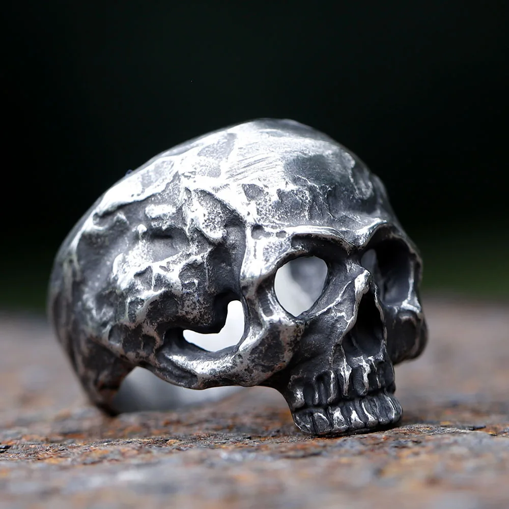 2023 new Alien Skull Ring for Men And Women Cool Stainless retro Punk Biker Ring Vintage Gothic Signet Ring Dropshipping