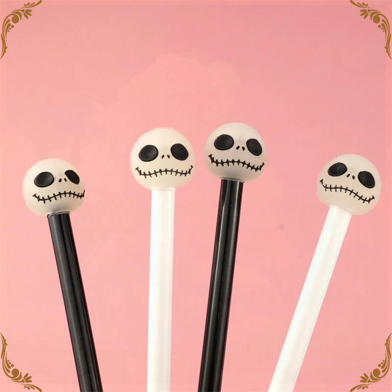 Imagem -03 - Skull Gel Canetas Conjunto para os Estudantes Papelaria Criativa Suprimentos Kawaii de Volta às Aulas Personalidade 24 Pcs