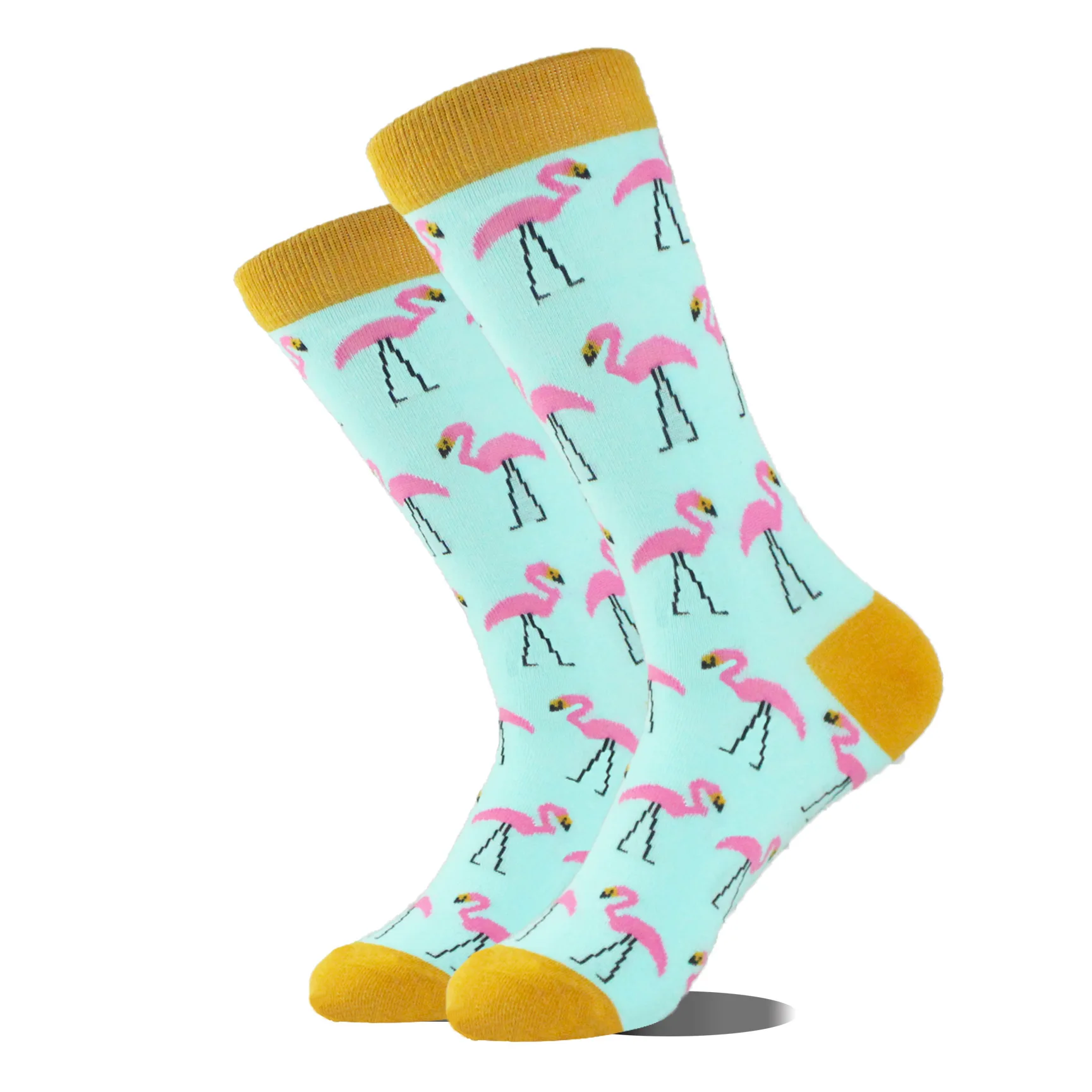 31 Patterns Men Happy Flamingo Socks Cotton Funny INS Trend King Kong Dog Dinosaur Panda Male Boys Street Skateboard Crew Sox