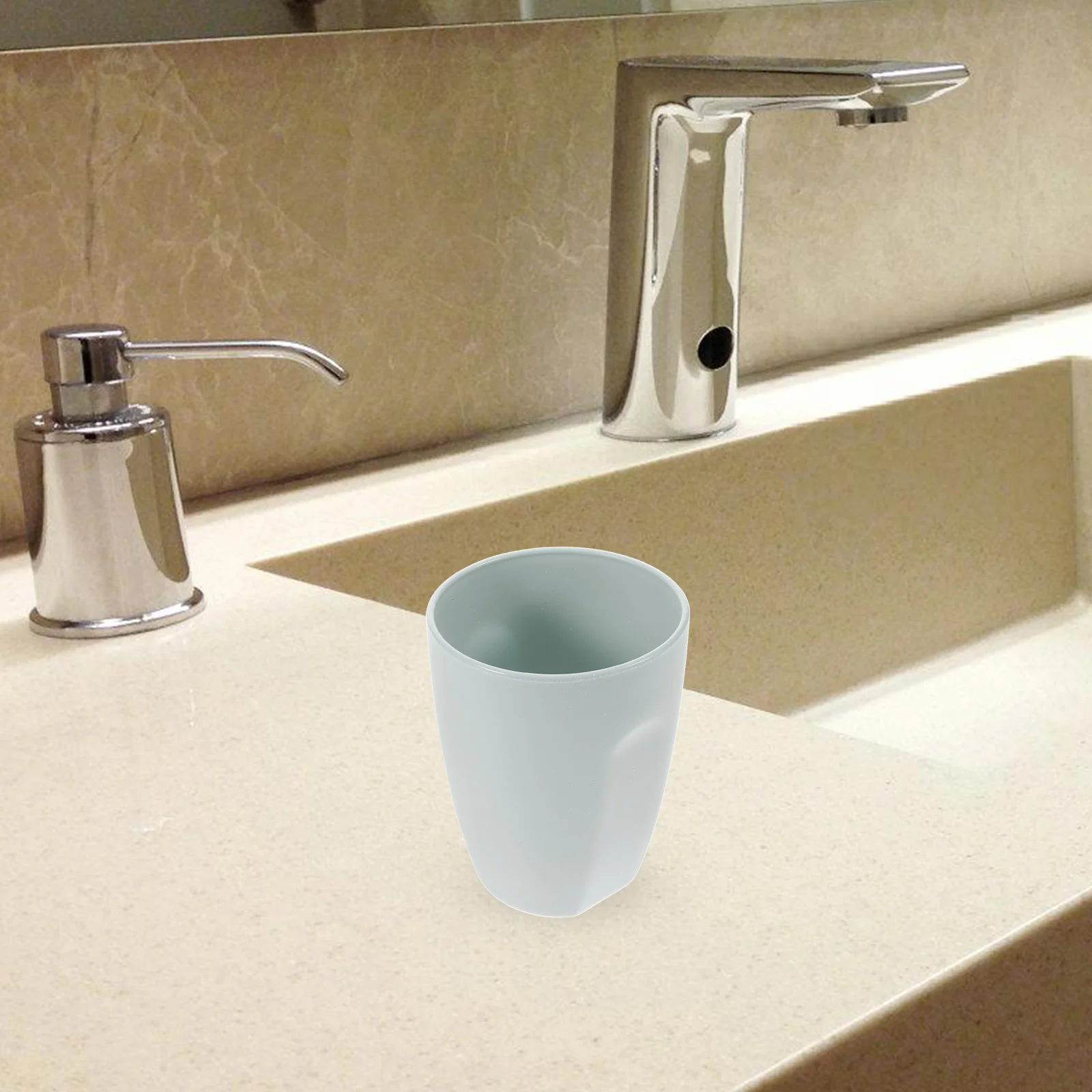 

Синяя пластиковая круглая чашка для зубной щетки, стакан для ванной комнаты, простой детский держатель для полоскания рта, прочная портативная маленькая кружка для пары для дома