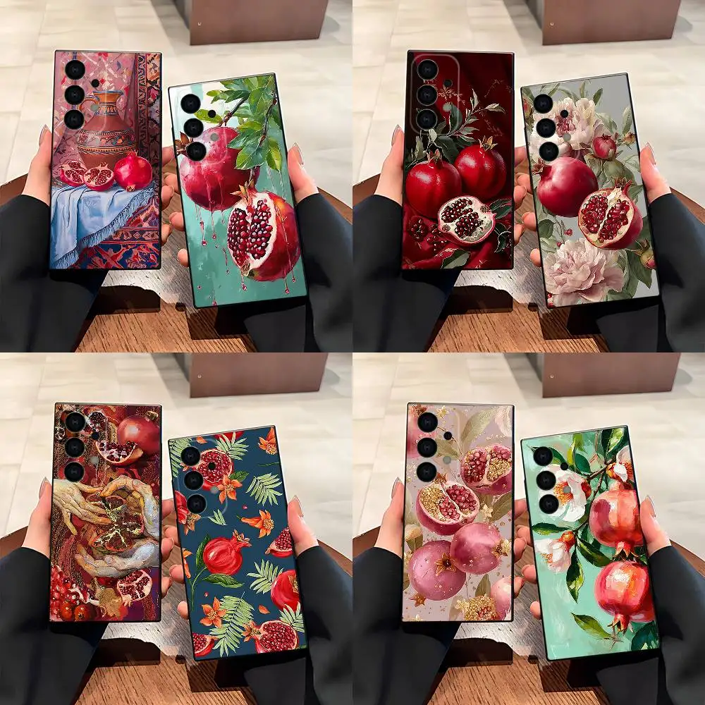 

Fruit Pomegranate Painting Case for Samsung Galaxy S21 S25 FE S24 S23 Ultra S20 S9 S22 Plus S10 TPU Cover