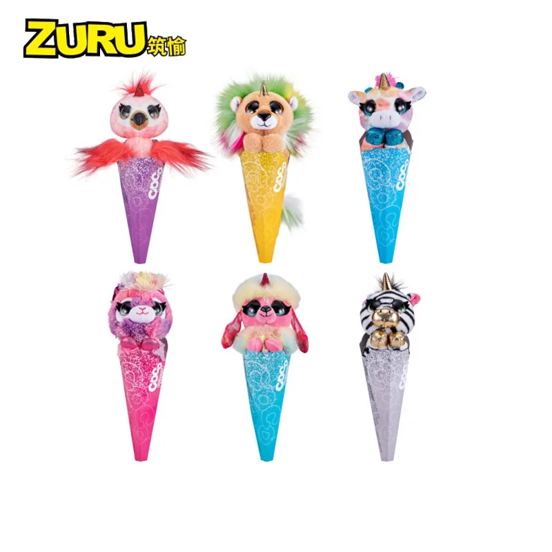 ZURU COCO SURPRISE Ice Cream Cone Big Eyed Cute Third Generation Girl Toy Small Cute Plush Doll Holiday Gifts for Children