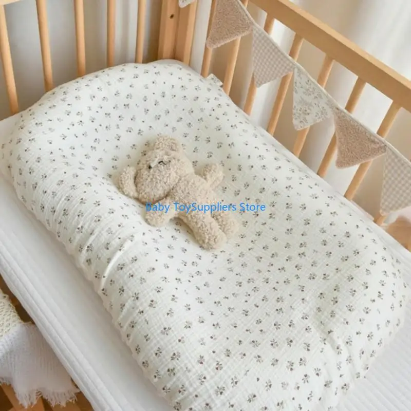 R1WF ทารก LOUNGER เตียงผ้าฝ้ายเปล Bassinet รองรับการออกแบบตามหลักสรีรศาสตร์