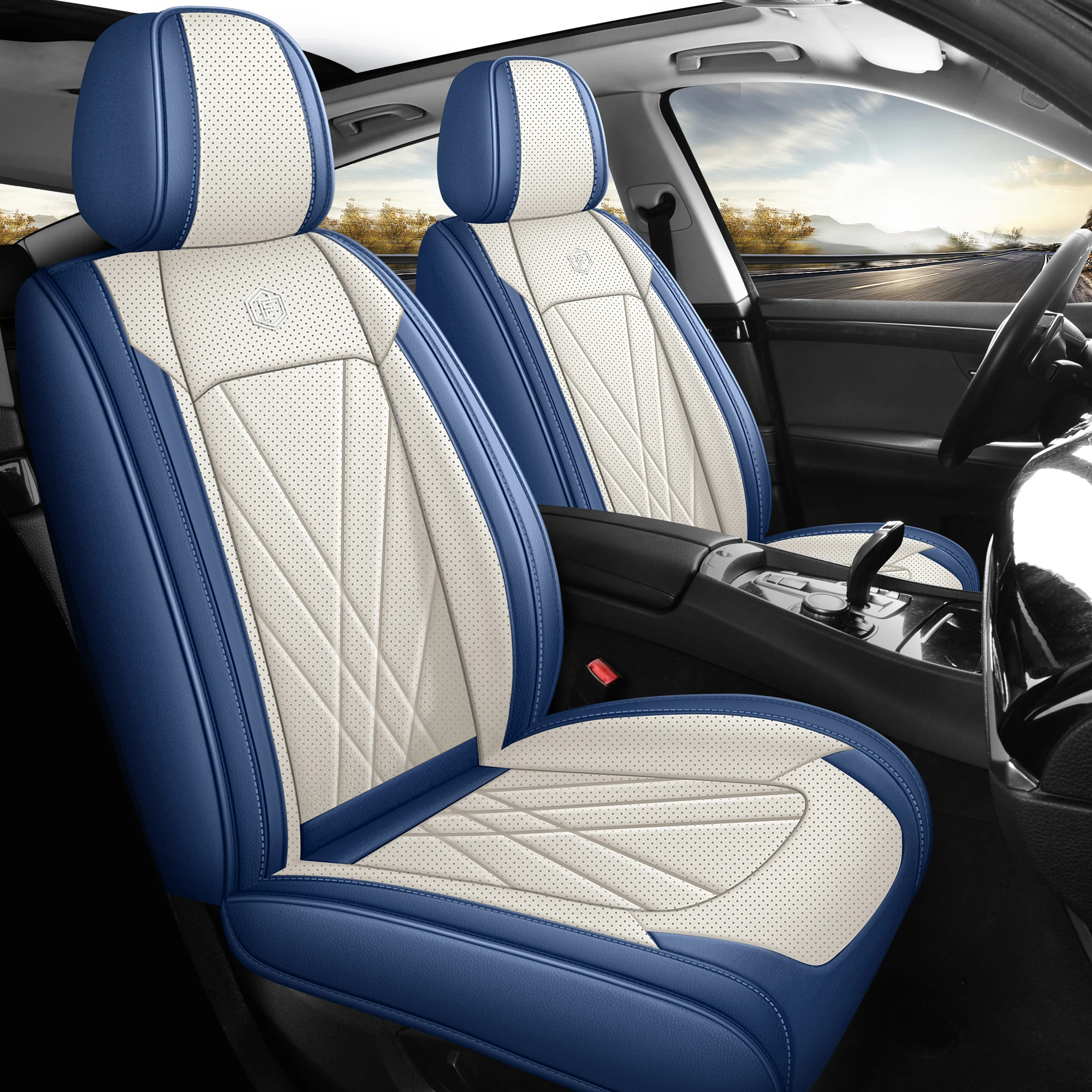 Five-Seat Car Seat Covers Full-Coverage Design Sleek Elegant Universal Fit for Most Vehicles