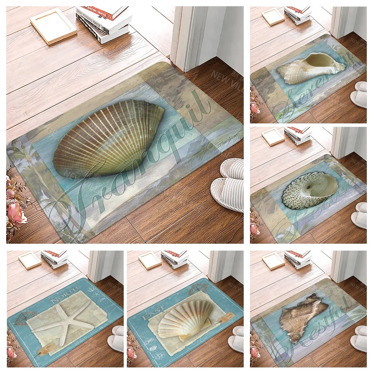 Non slip shower mat bathroom rug shower mat home decoration door mat kitchen bedroom entrance room mat submarine animal door mat