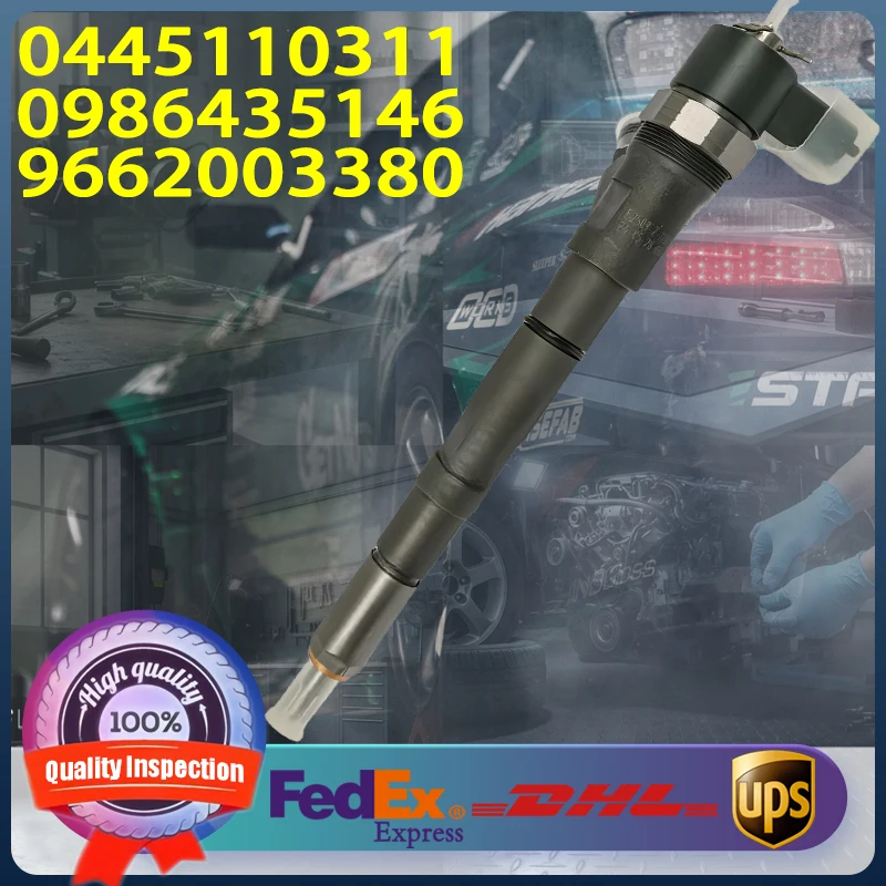 

0445110311 0986435146 9662003380 1980 L1 Common Rail Injector For Citroen Berlingo Peugeot 207 307 308 Partner 1.6 Engine