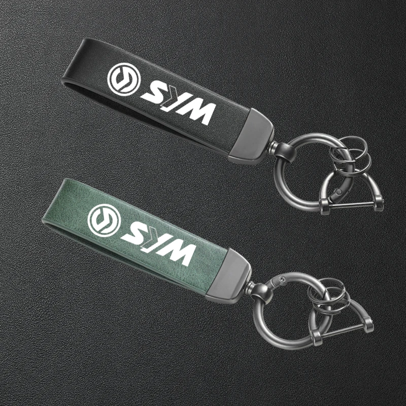 

Motorcycle High-Grade Leather Keychain Metal Keyring Accessories For SYM CRUISYM 125 180 300 GTS 250i 300i Maxsym 400 600
