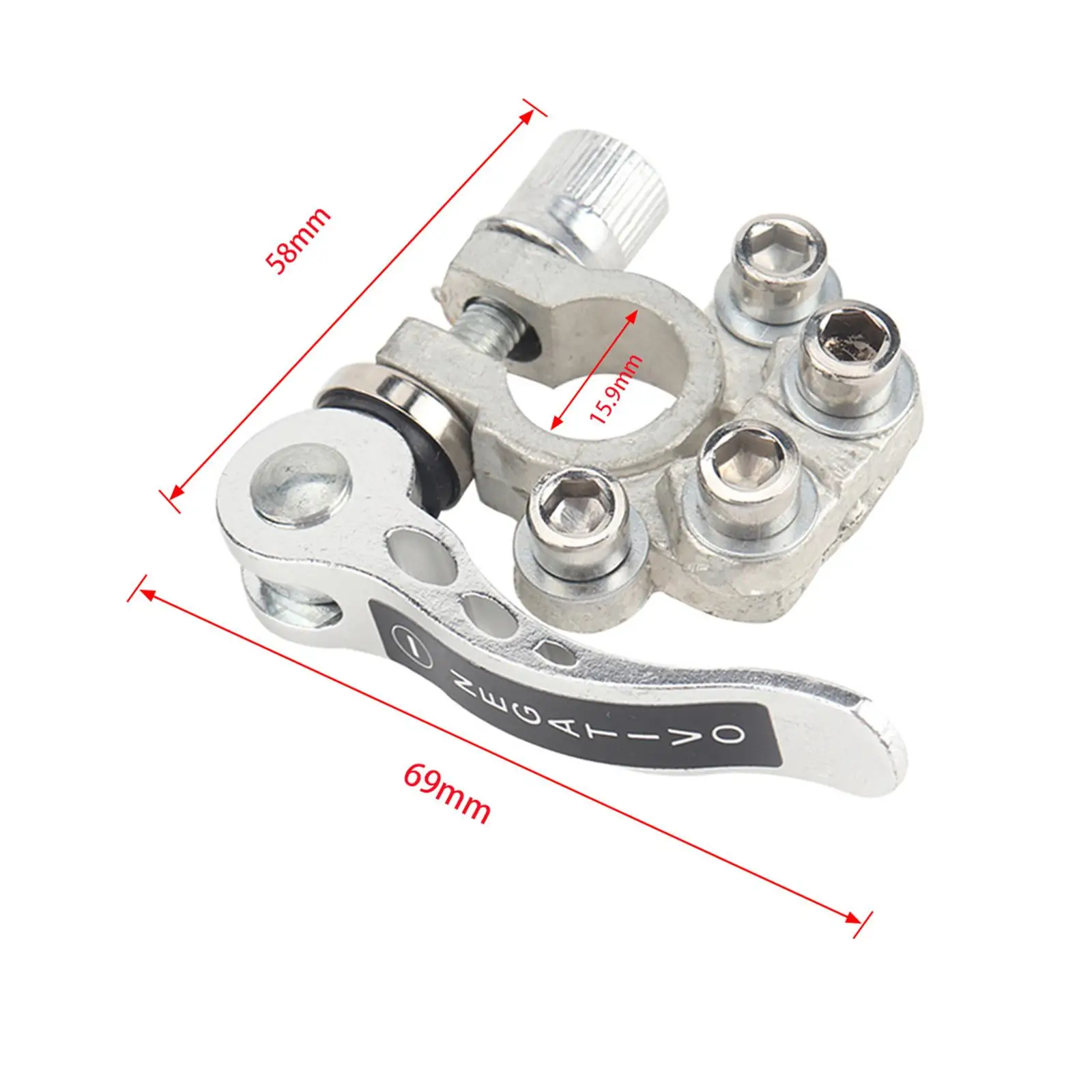 2 قطعة موصلات طرفية لبطارية السيارة، لـ SAE / Jis Type A Posts Top Post Clamps مناسبة للحافلات #6