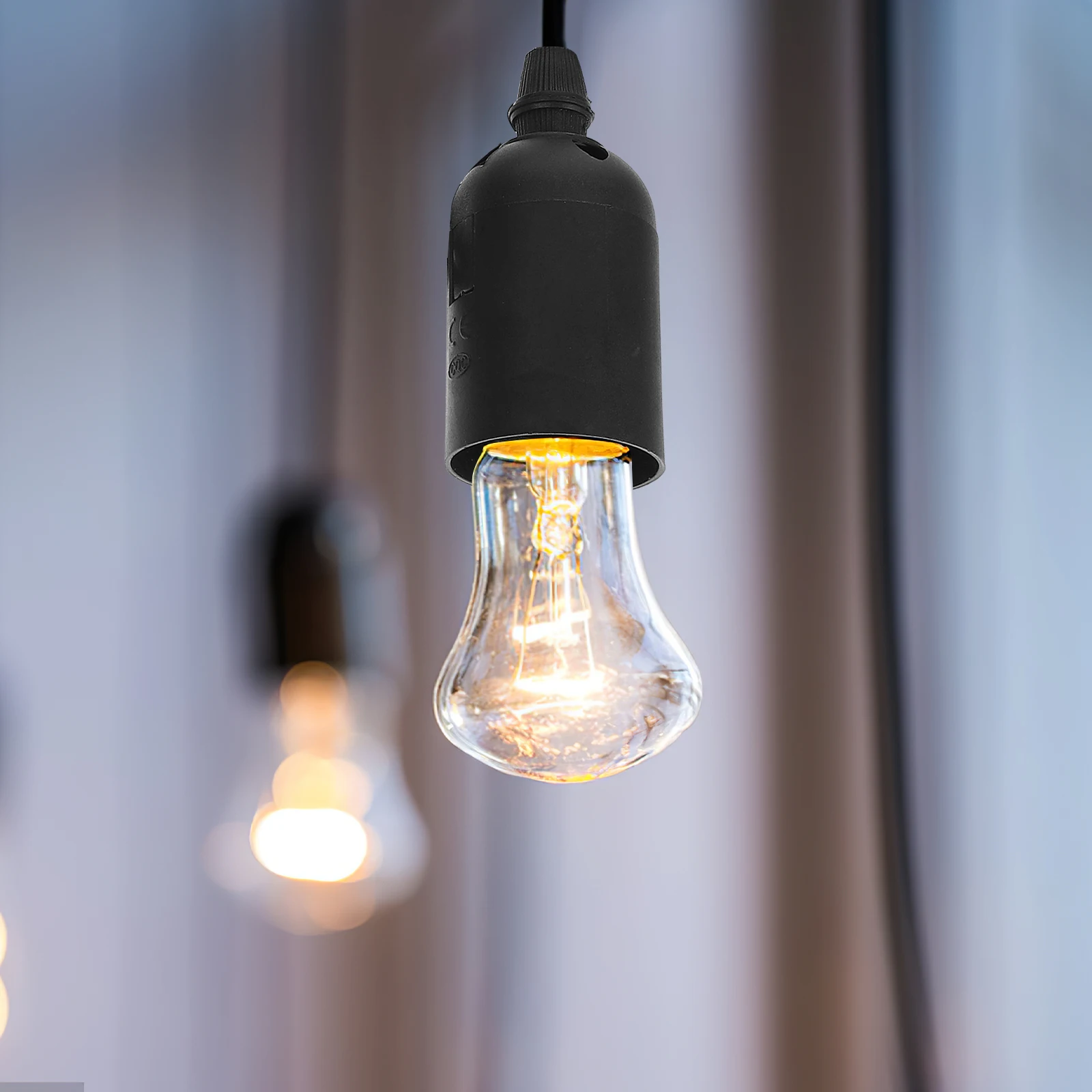 

Vintage Style E27 Lamp Socket Plastic Chandelier Light Holder Pendant Replacement Hanging Bulb Base Ceiling Fixture Socket