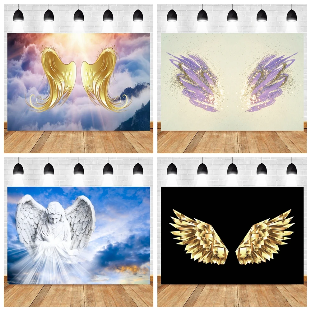 

Angel Wings Photography Decorative Background Baby Shower Children Boy Girl Newborn Portrait Photo Background Props Photo Studio