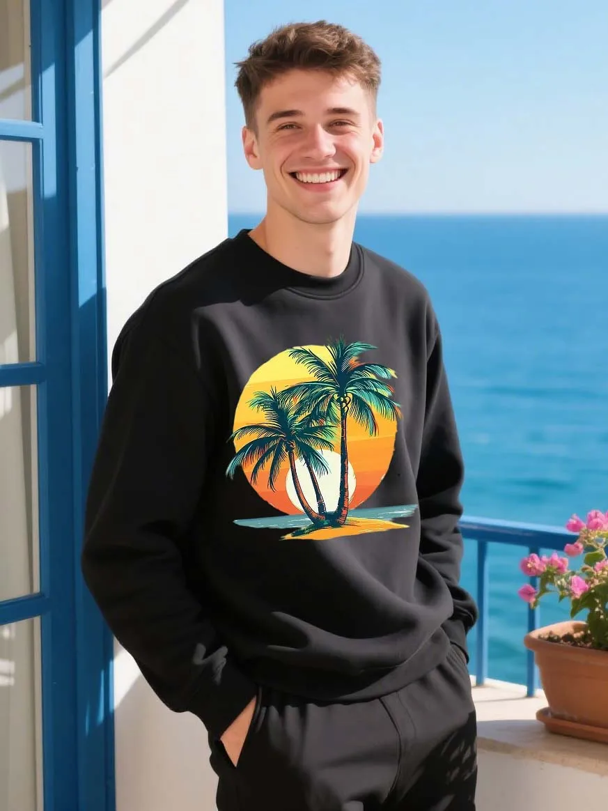 

Unisex 100% Cotton Crewneck Sweatshirt Wholesale Graphic Logo Printed Pullover for Men Autumn Season
