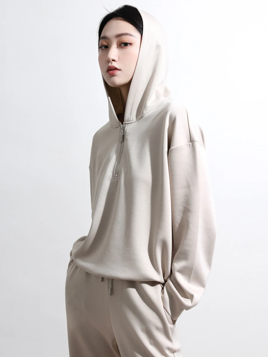 

Mulan 2025 Spring New Air Layer ort Hoodie T802 Long Pants P664 Set Multi-Color Street Sle Casual Sportswear Hoodie