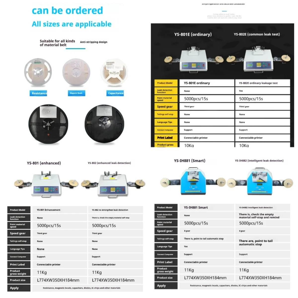 

Fully Automatic Reel Tape IC Counter, Surface Mount Component Inventory Machine for Electronics Factory