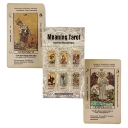 Meaning Tarot Card With Meaning On Them Beginner Tarot Keyword Antiqued Tarot Deck Learn Tarot 78 Cards