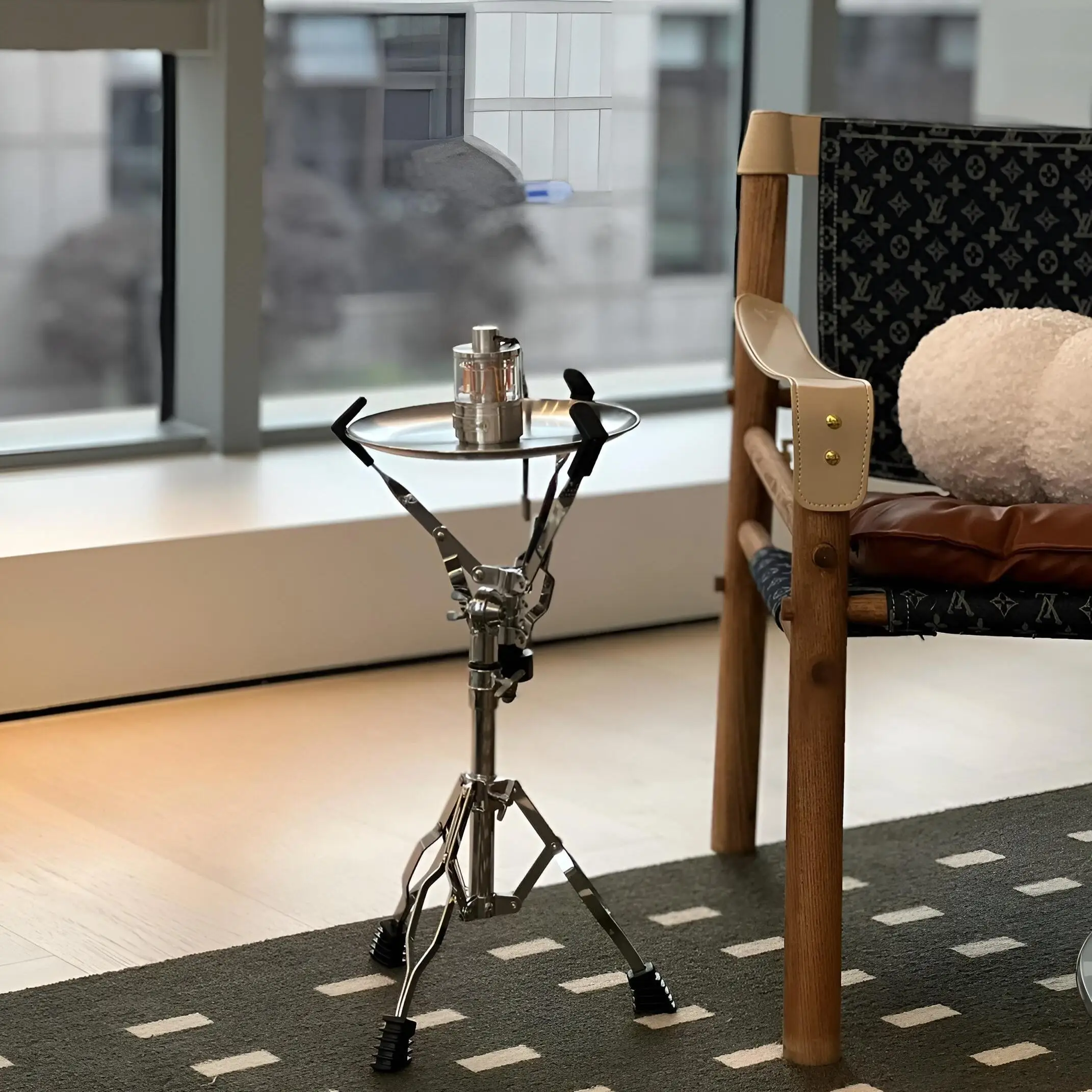 Punk Style Metal Table Creative Height Adjustable Coffee Table Stainless Steel Light Luxury Art Living Room Furniture Side Table