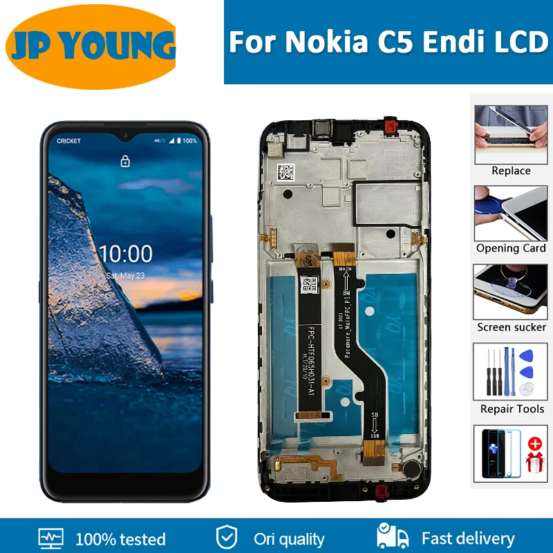 

6.52" Original Display for Nokia C5 Endi LCD Display Touch Screen Assembly Replacment for for Nokia C5 lcd display with frame