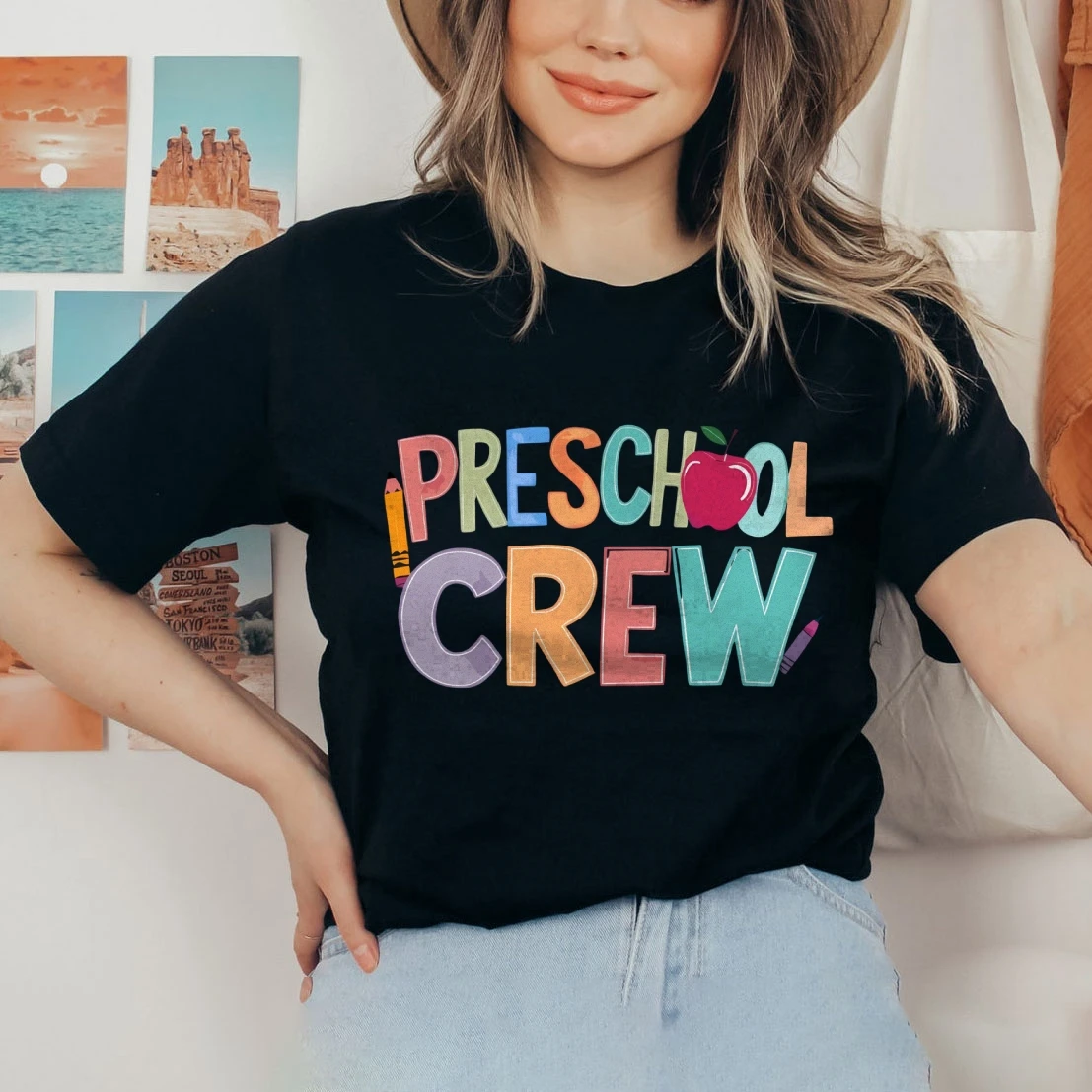 

Preschool Crew Cotton T-Shirt, Preschool Teacher Shirt, Preschool Team Shirt, Teacher Appreciation Gift