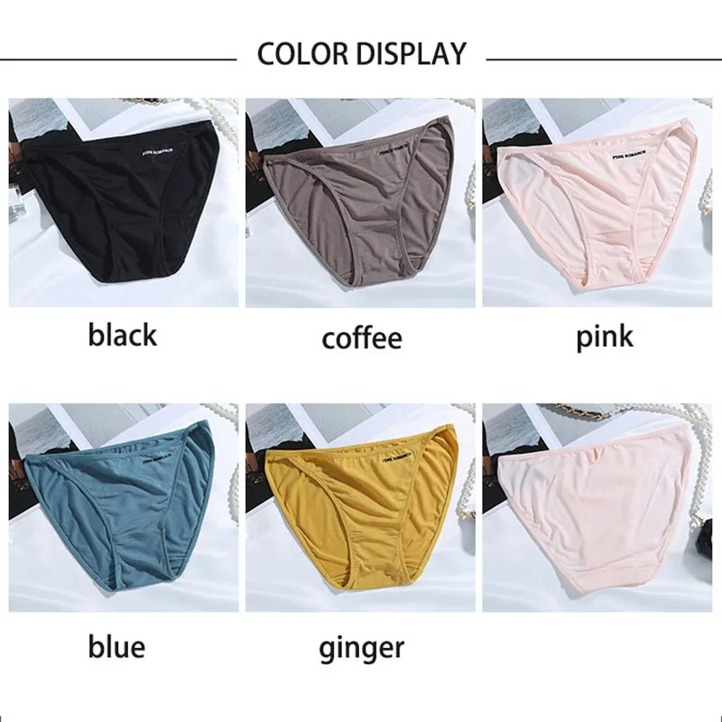 Simple Sexy Women Japanese Panties Modal Low Waist Underwear Solid Color Briefs Sport High Elastic Female Bikini Ladies Lingerie