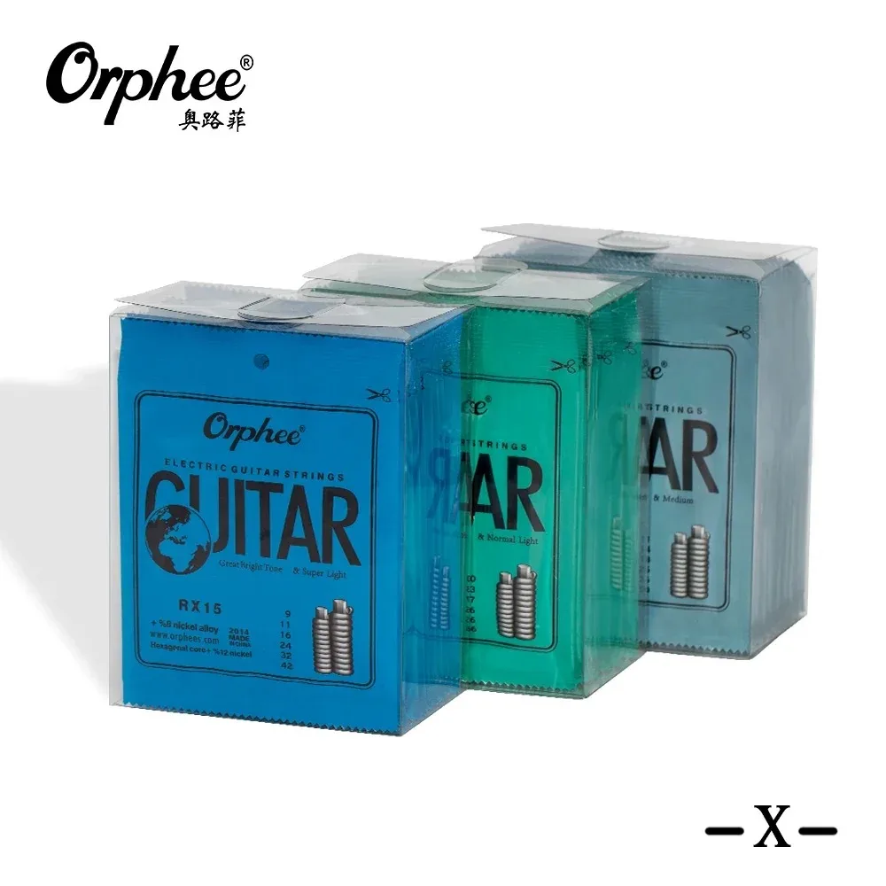 Orphee Set RX Series Electric Guitar Strings Hexagonal Carbon Steel 6 String Core Austenitic Alloy Wound String Guitar Part