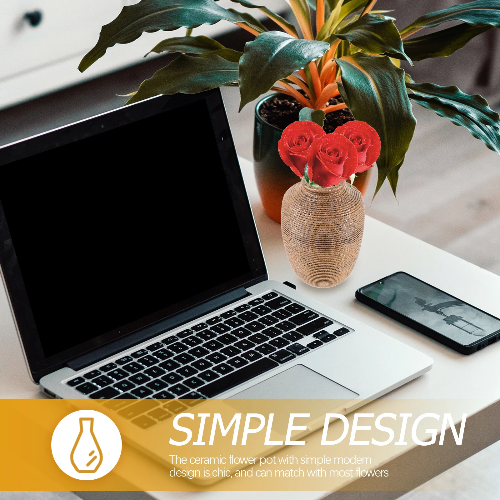 

Ceramic Flower Pot Small Indoor Plant Pots for Desk Garden Decor Planter for Flowers Bonsai Cactus Housewarming Gift