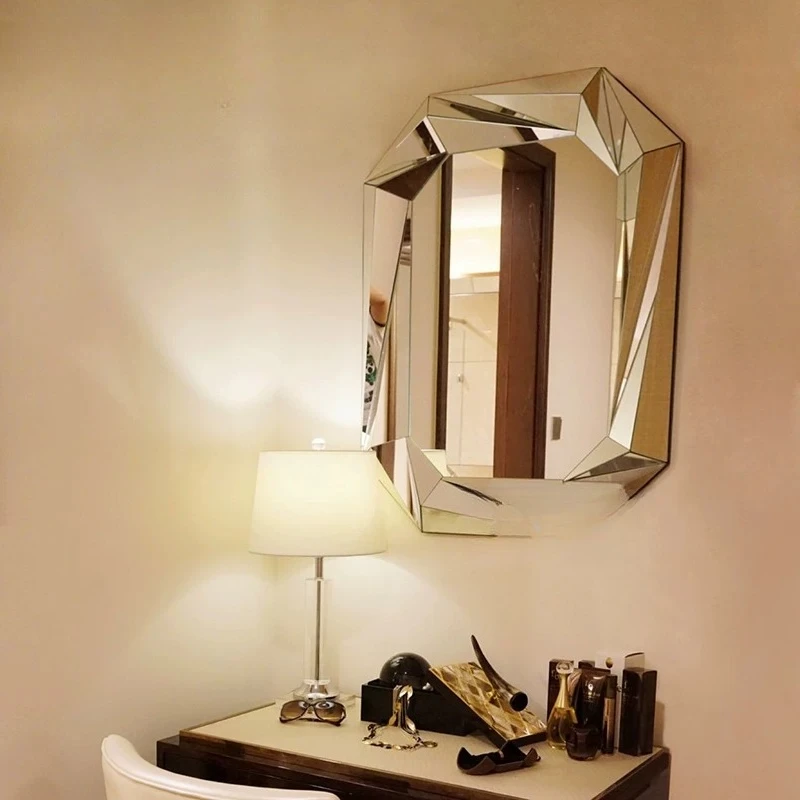 Hanging Vintage Mirror Modern Aesthetic Bathroom Dressing Table Mirror Living Room Korean Style Spiegel Wand Home Decorations