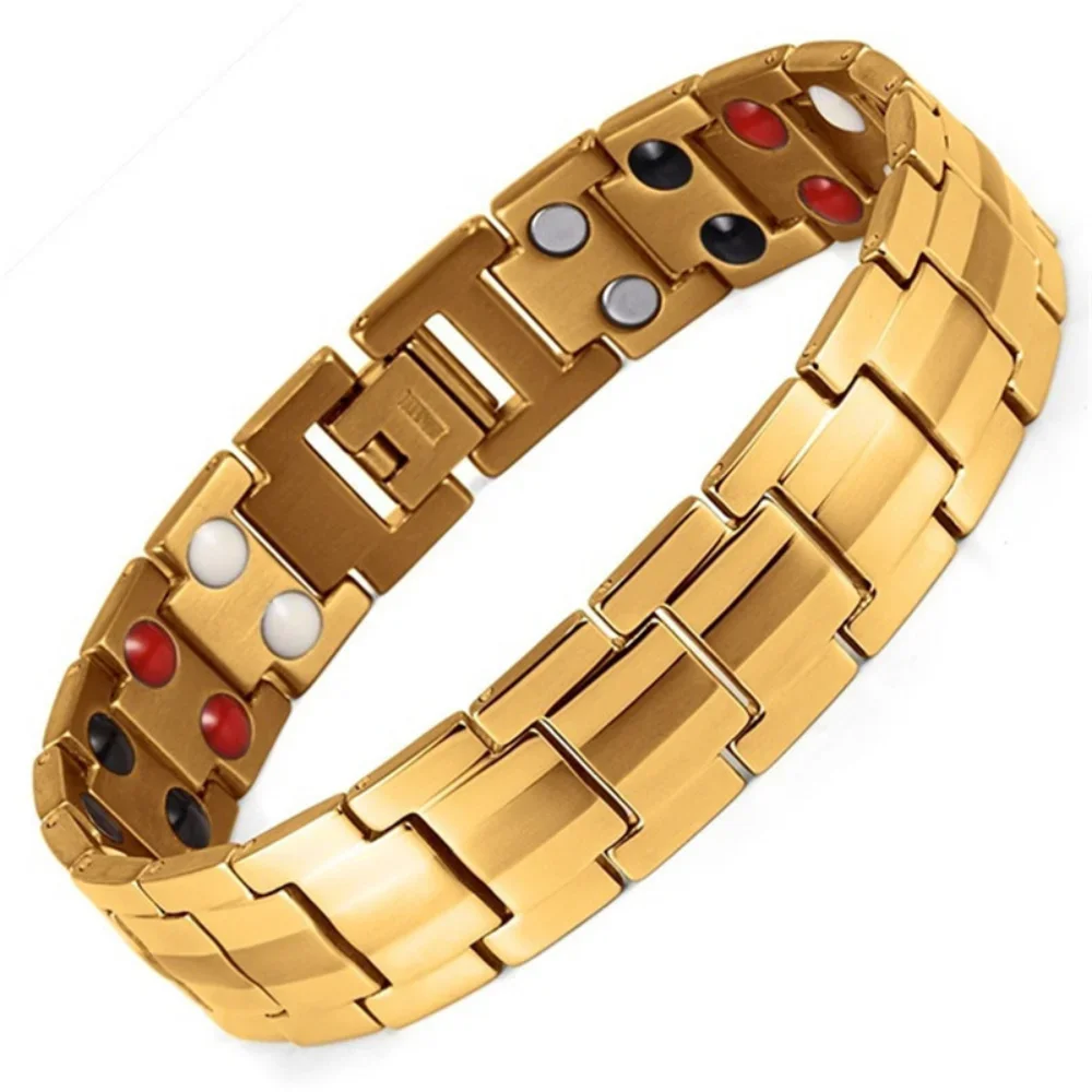 Fashion Jewelry Healing FIR Magnetic Titanium Bio Energy Bracelet For Men Blood Pressure Accessory Women Bracelets Gifts
