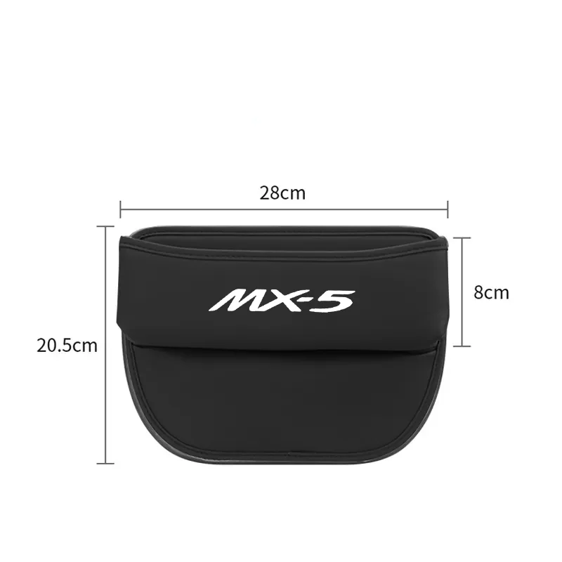 Auto Seat Gap Storage Box Leather Car Seat Organizer Holder For Mazda MX-5 Miata NA NB NC ND 1990-2019 2020 2021 2022 2023