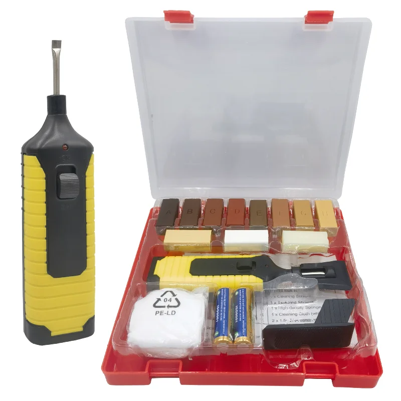 مجموعة أدوات أرضية خشبية خاصة، أداة إصلاح تركيب، مجموعة إصلاح ثقب أثاث الأرضية عبر الحدود