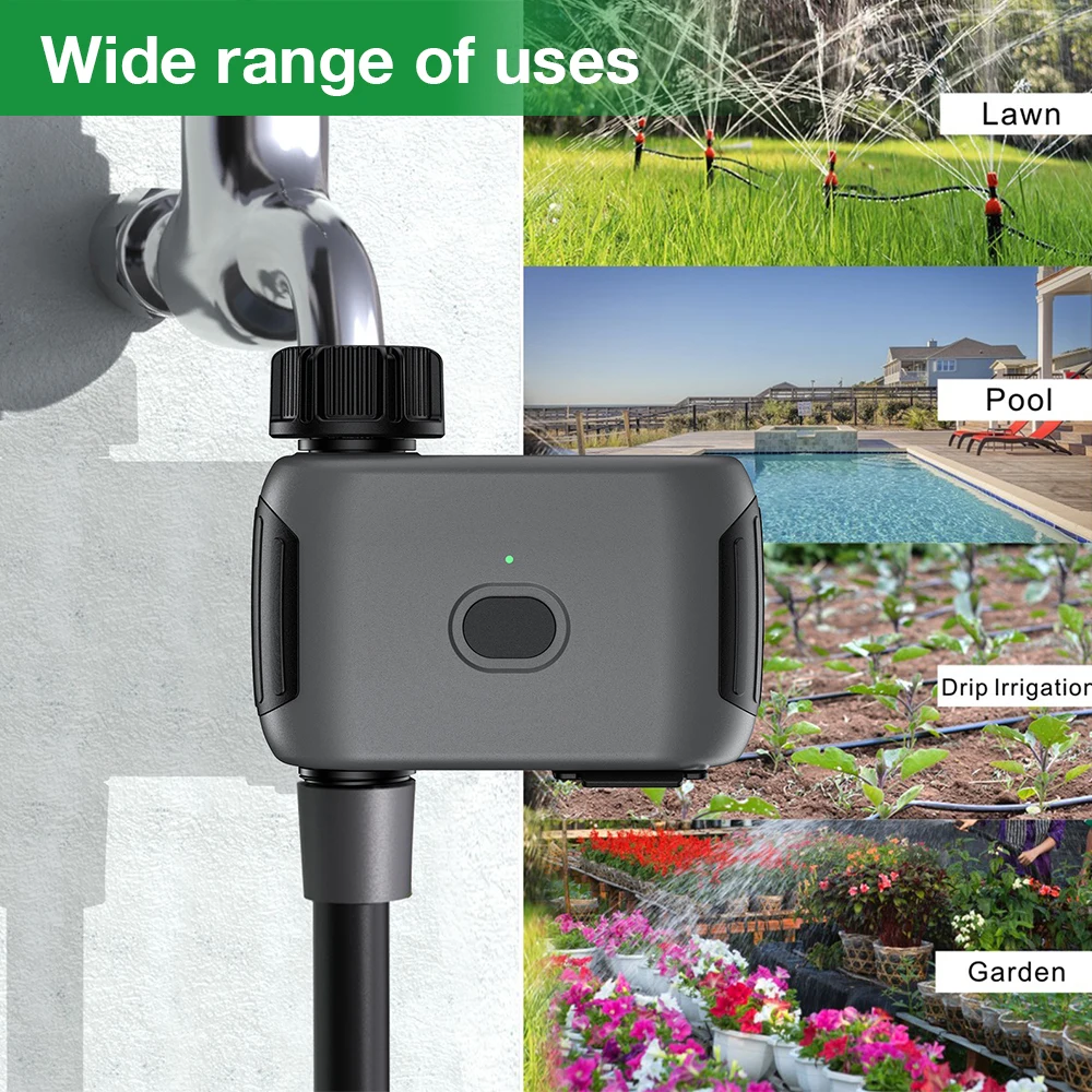 

WiFi Smart Irrigation Timer 1-way Automatic Garden Watering Device Sprinkler Timed Water Valve Waterproof Irrigation Control