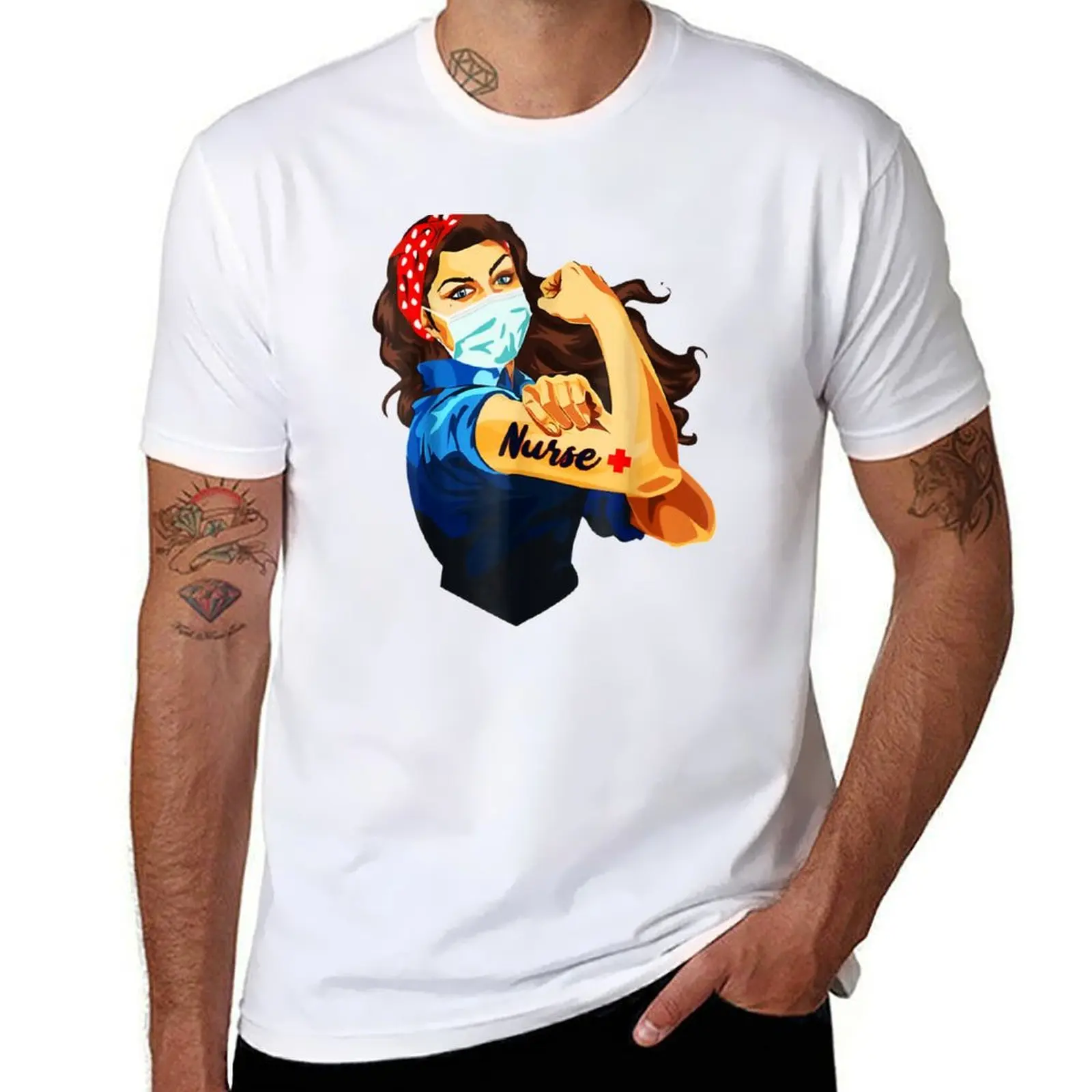 

Strong riveter nurse rosie T-Shirt Big Size Daily Wear T-Shirt