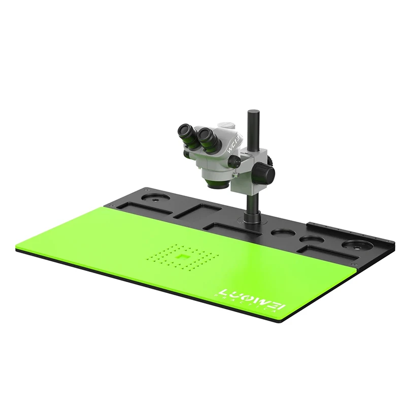 Luowei WCI3-7050-M1 Binocular Microscope 7-50X Magnification WF10X/22 Dust/Oil-Proof Lens for PCB Soldering Repair Inspection