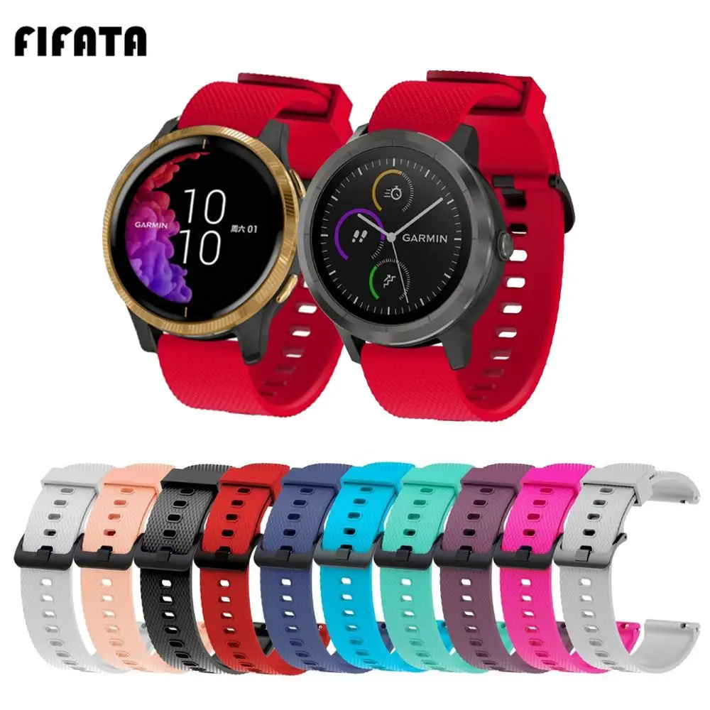 Per Garmin Venu/Vivoactive 3 HR/245/645 Intelligente Orologio di Ricambio Cinturino di Vigilanza Del Silicone Per Huami Amazfit Bip/GTS 20 MILLIMETRI Braccialetto