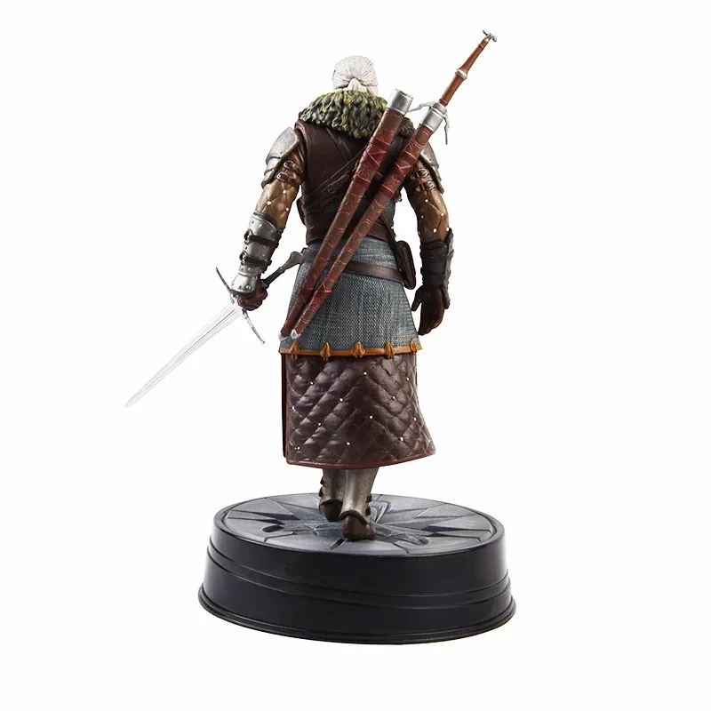 Witcher-ed 3 Wolf Wild Hunt Geralt Action Figure PVC Model Toys Gift 2 Types Doll 24CM