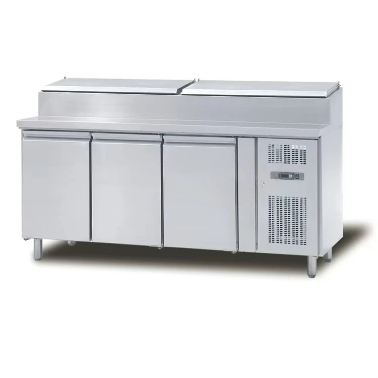 

Customizable Slotted Fresh Salad Bar Display Counter Workbench