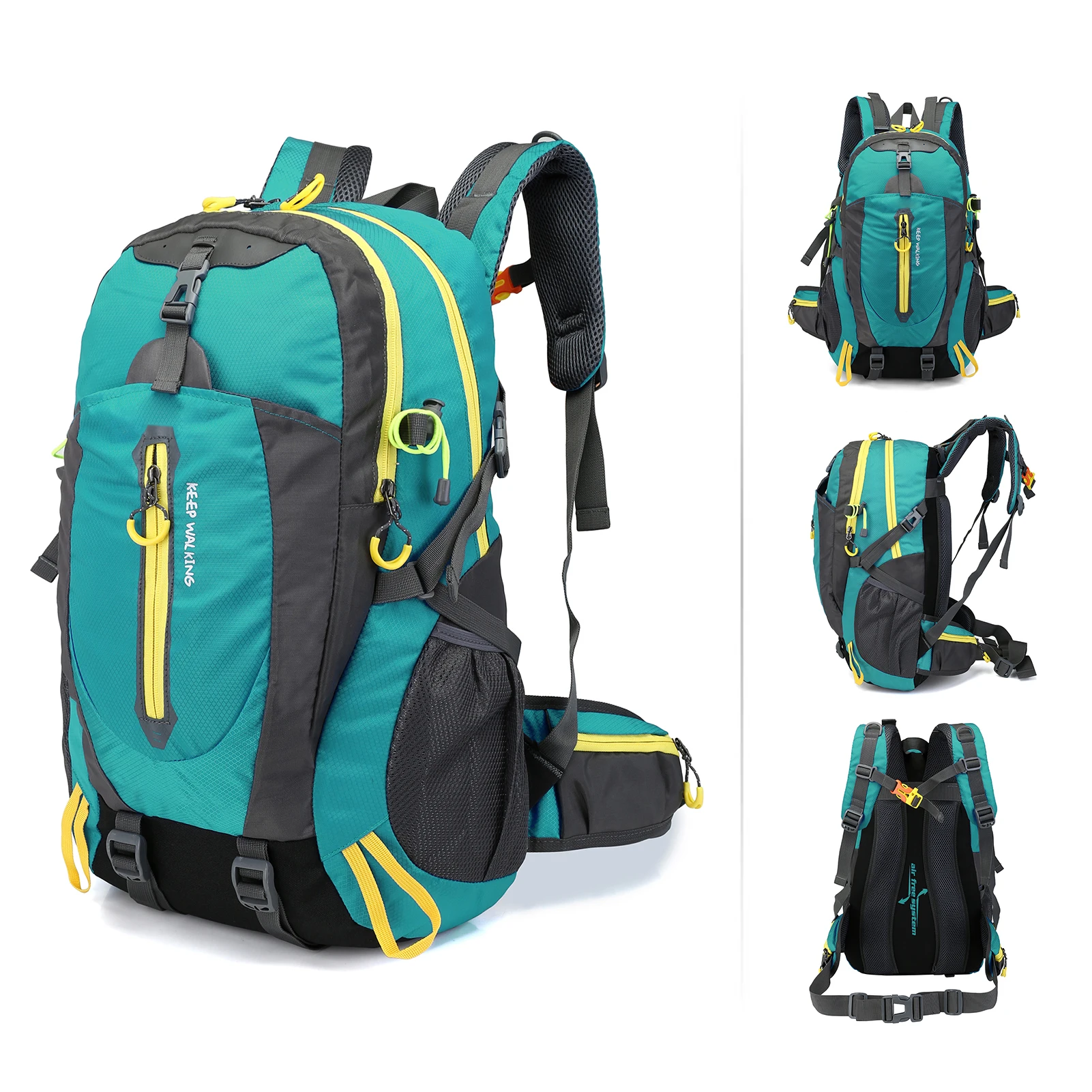 Mochila de viaje de 40L resistente al agua para campamento, senderismo, mochila para ordenador portátil, senderismo, escalada, bolsas traseras para hombres y mujeres, bolsa de gran capacidad