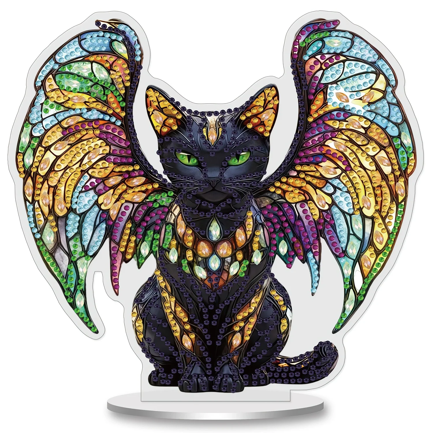 Egyptian Bastet Cat With Wings DIY Special-Shaped Bright 5d Diamond Art Crystal Handmade Diamond Painting Acrylic home Decor