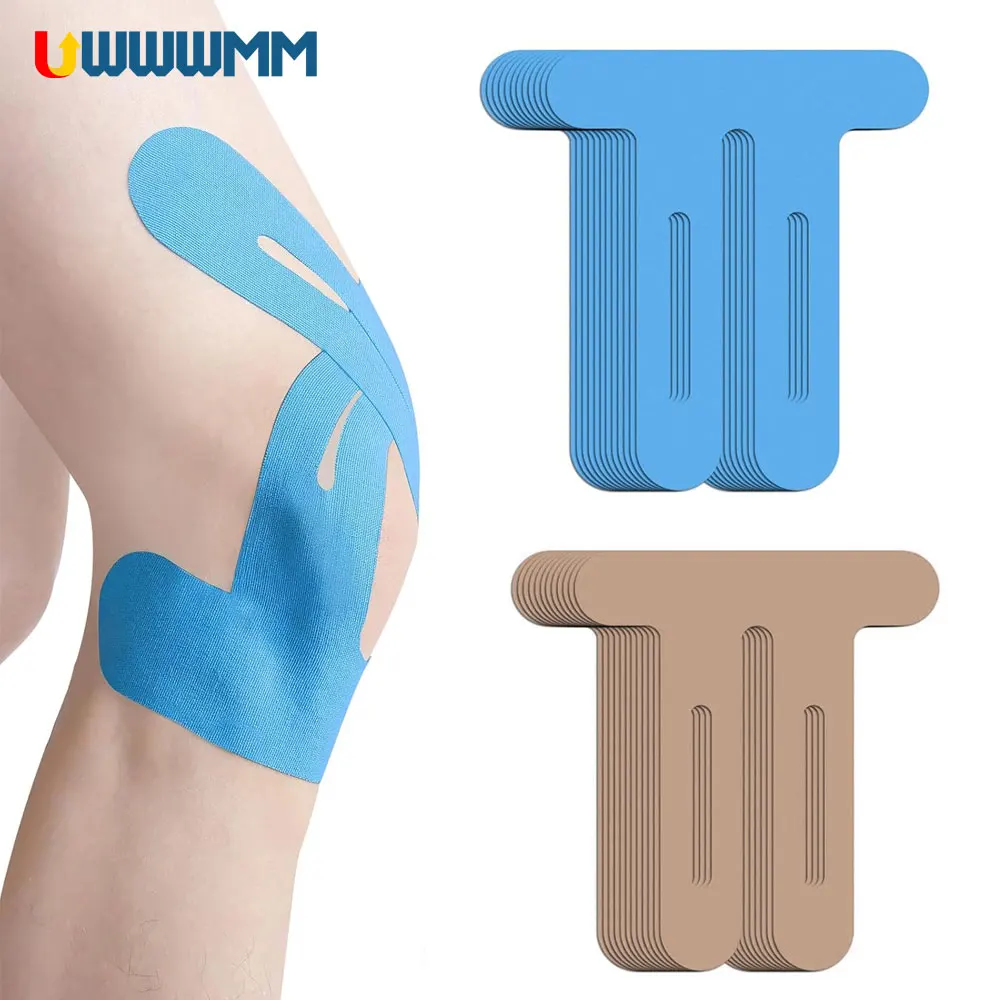 

10 шт./компл. кинезиологическая лента, предварительно вырезанные полоски, водостойкая спортивная лента, эластичная спортивная лента для спортивной поддержки, фитнеса, бега, футбола