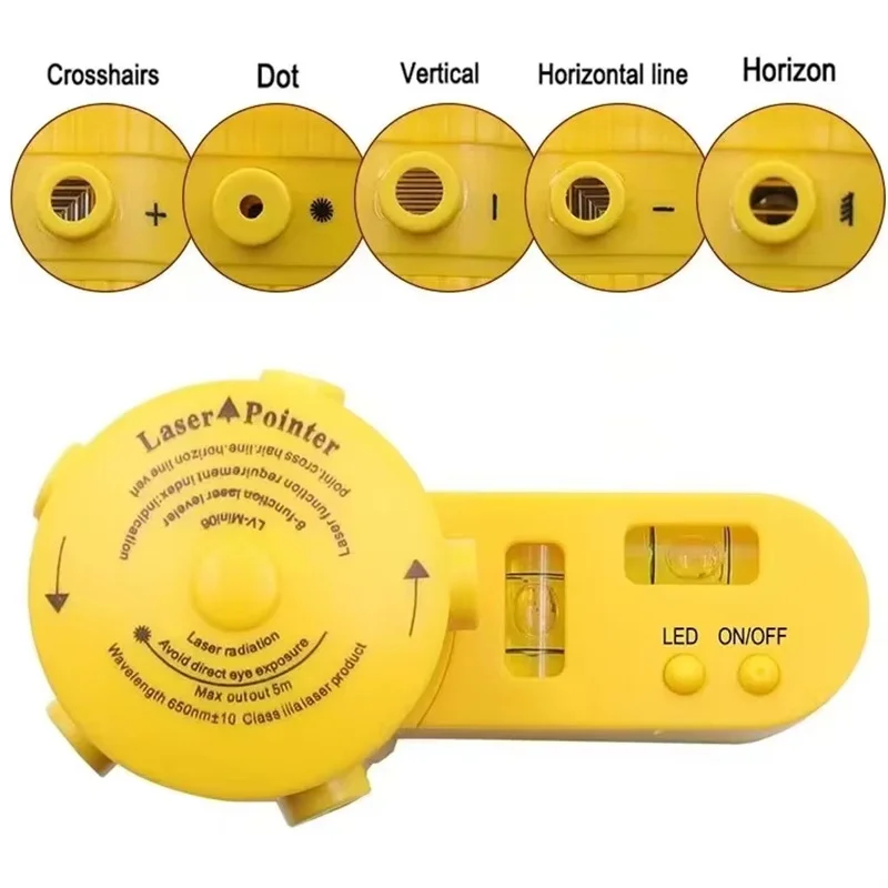 Multifunction 4 In 1 Laser Level Measuring Tool with Rotating Tripod Household Vertical Horizontal Accurate Leveling Ruler