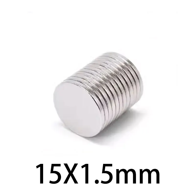 

10/20/50/100/200PCS 15x1.5 Round Strong Powerful Magnets 15mmx1.5mm Disc Neodymium Permanent Magnets 15x1.5mm N35 15*1.5