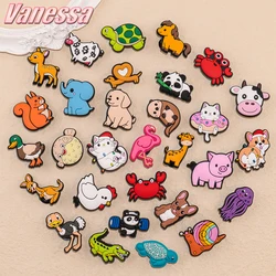 1pcs Cute Animals Cat Panda Cow Pig Charms for Shoe Decorations Pins for Kids Boy Girls Favor Gifts Accessories Dogs