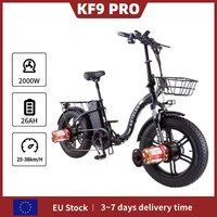 KETELES KF9 Pro 2000W folding Electric Bike Dual motor ebike 48V 26Ah Battery Long Range Hydraulic disc brakes 7 Speed
