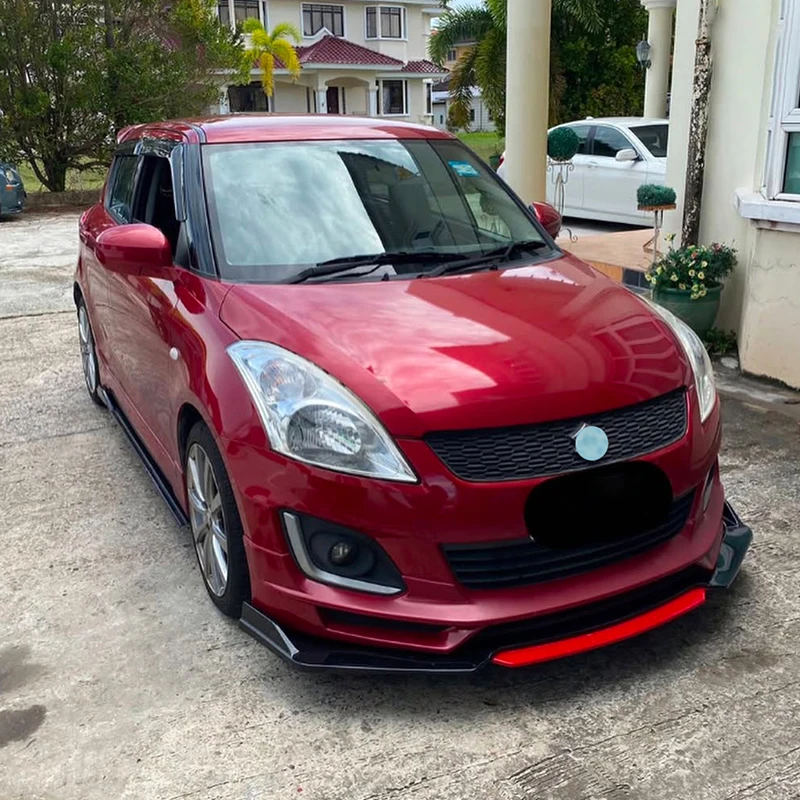 

4PCS,For Suzuki Swift 2005-2025 Year ABS Front Diffuser Lip Bumper Splitter Body Kit Accessories Spoiler
