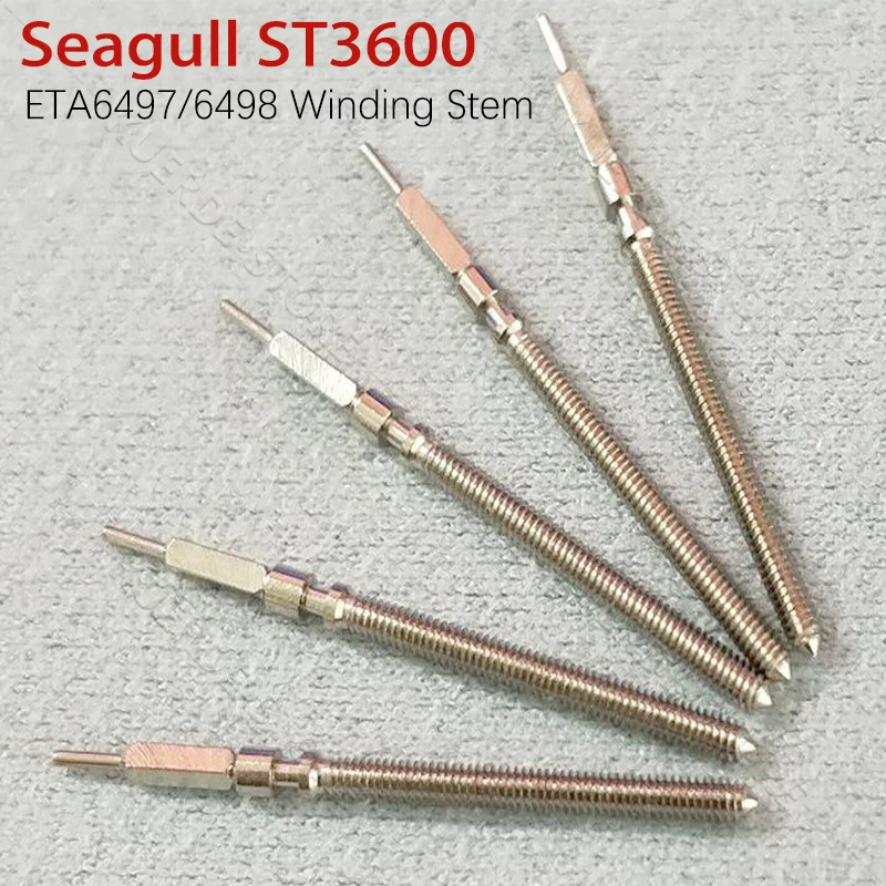 Corona de Reloj ETA 6497, Piezas de Repuesto de Acero Inoxidable para Reparación, Compatible con Movimientos de Reloj ETA 6497, 6498, ST3600, 3619