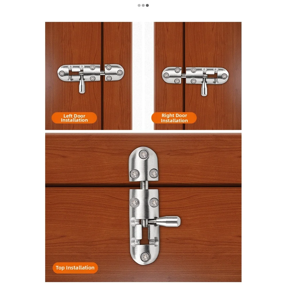 10*5*5cm /18*5*5cm Stainless Steel Door Latch High Strength Solid Bolt Lock For Cabinet Gate Security Left Right Mount