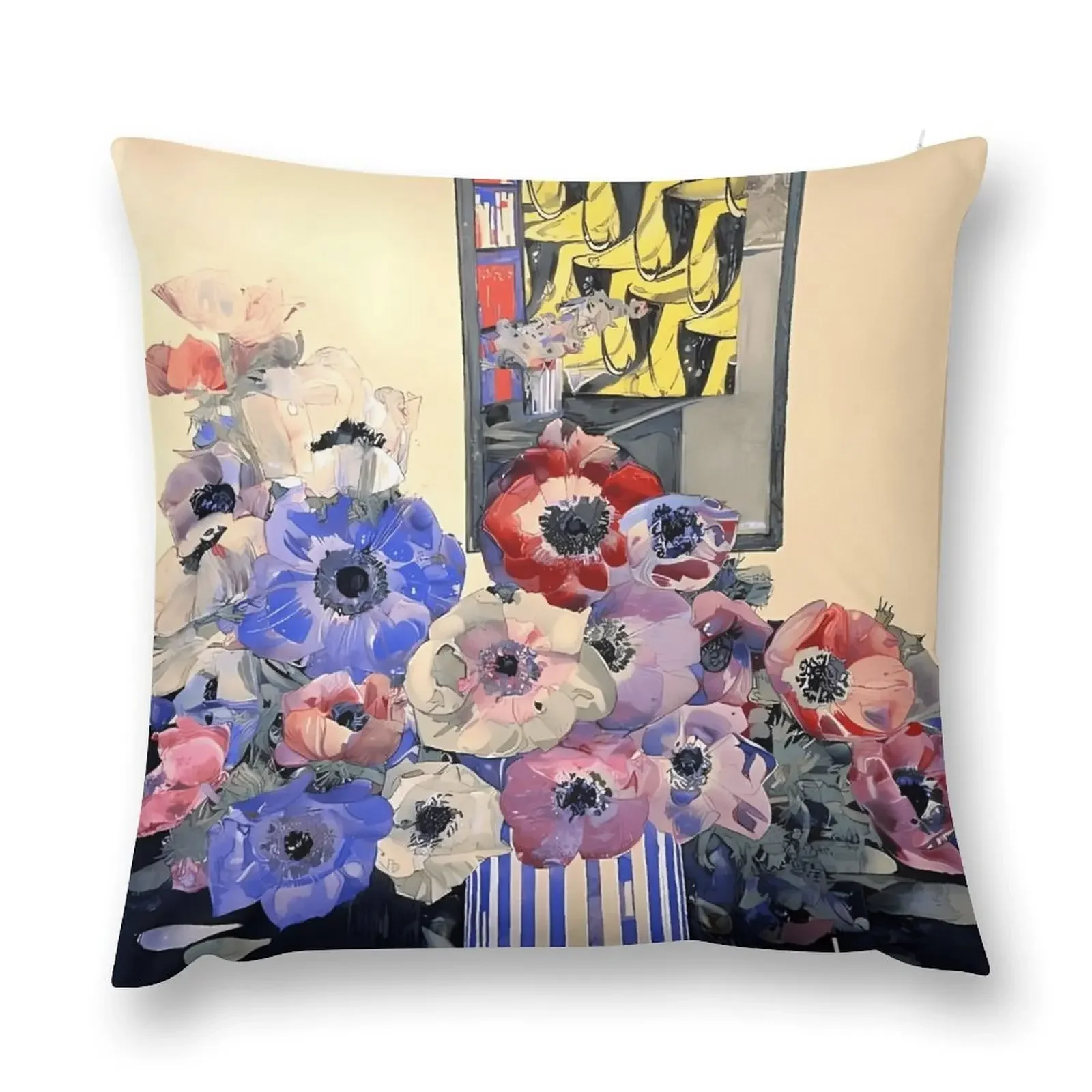 

Charles Rennie Mackintosh Still Life Of Anemones Throw Pillow ornamental pillows Pillow Cases Pillowcase pillow