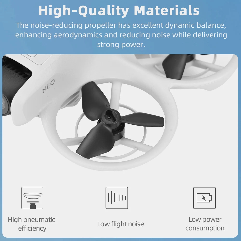 Drone Propellers for DJI Neo Colorful Propeller Light Weight Wing Fan for DJI Neo Accessories Black, Orange, Blue, Red, Pink